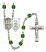 Saint George and Air Force Rosary with Emerald Beads