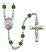 Saint Gerard Majella Engravable Rosary with Emerald Beads