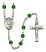 Saint Jason Engravable Rosary with Emerald Beads