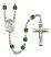 Saint Nicholas Engravable Rosary with Emerald Beads