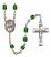 Virgen de la Divina Providencia Engravable Rosary with Emerald Beads