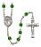 San Juan de Dios Engravable Rosary with Emerald Beads