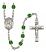 Our Lady of la Vang Engravable Rosary with Emerald Beads