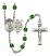 Guardian Angel and EMT Rosary with Emerald Beads