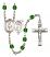 Saint Sebastian and Dance Rosary with Emerald Beads