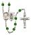 Saint Christopher and Fishing Rosary with Emerald Beads