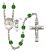 Saint Christopher and Water Polo-Men Rosary with Emerald Beads