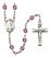 Saint Andrew the Apostle Engravable Rosary - Amethyst Beads