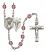 Saint Agatha and Nurse Rosary with Amethyst Beads