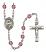 Saint Catherine Laboure Engravable Rosary with Amethyst Beads