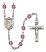 Saint Clare of Assisi Engravable Rosary with Amethyst Beads