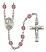 Saint Francis Xavier Engravable Rosary with Amethyst Beads