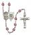 Saint George and Coast Guard Rosary with Amethyst Beads