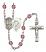 Saint George and Paratrooper Rosary with Amethyst Beads