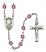 Holy Spirit Engravable Rosary with Amethyst Beads