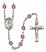 Saint Joan of Arc Engravable Rosary with Amethyst Beads