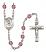 Saint Louise de Marillac Engravable Rosary with Amethyst Beads