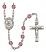 Saint Maximilian Kolbe Engravable Rosary with Amethyst Beads