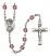 Saint Michael the Archangel Engravable Rosary with Amethyst Beads