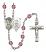 Saint Michael and Air Force Rosary with Amethyst Beads