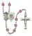 Saint Michael and Coast Guard Rosary with Amethyst Beads