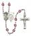 Saint Michael and Paratrooper Rosary with Amethyst Beads