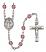 Virgen Milagrosa Engravable Rosary with Amethyst Beads