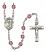 Saint Martin de Porres Engravable Rosary with Amethyst Beads