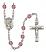 Saint Raymond Nonnatus Engravable Rosary with Amethyst Beads