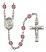 Saint Rita of Cascia Engravable Rosary with Amethyst Beads