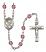 Saint Rose of Lima Engravable Rosary with Amethyst Beads