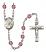 Saint Robert Bellarmine Engravable Rosary with Amethyst Beads