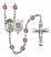 Guardian Angel and Coast Guard Rosary with Amethyst Beads