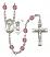 Saint Christopher and Cheerleading Rosary with Amethyst Beads