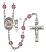 Saint Christopher and Swimming Rosary with Amethyst Beads