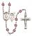 Saint Sebastian and Dance Rosary with Amethyst Beads