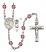 Saint Christopher and Surfing Rosary with Amethyst Beads