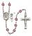 Saint Christopher and Motorcycle Rosary with Amethyst Beads