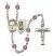 Saint Christopher and Fishing Rosary with Amethyst Beads