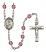 Saint Isaac Jogues Engravable Rosary with Amethyst Beads