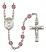 Saint Lillian Engravable Rosary with Amethyst Beads