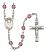 Saint Dominic Savio Engravable Rosary with Amethyst Beads