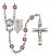 Saint John Paul II Rosary with Amethyst Beads