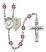 Pope Emeritace Benedict XVI Rosary with Amethyst Beads