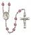 Saint Wenceslaus Engravable Rosary with Amethyst Beads