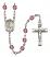 Saint Remigius of Reims Engravable Rosary with Amethyst Beads