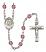 Saint Lidwina of Schiedam Engravable Rosary with Amethyst Beads