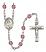 Saint Bede the Venerable Engravable Rosary with Amethyst Beads