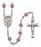 Saint Meinrad of Einsiedeln Engravable Rosary with Amethyst Beads