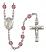 Saint Roch Engravable Rosary with Amethyst Beads